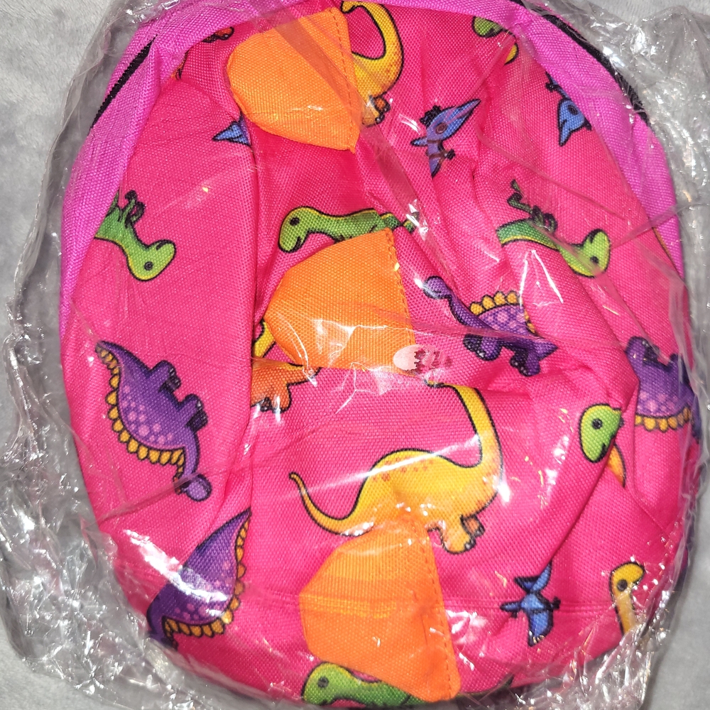 Pink Dinosaur Print Backpack